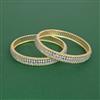 Cubic Zirconia Classic Bangles With 2 Tone Plating