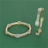 Cubic Zirconia Classic Bangles With 2 Tone Plating