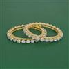 Cubic Zirconia Classic Bangles With 2 Tone Plating