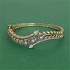 Cubic Zirconia Openable Kada With Mehndi Plating