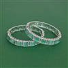 Cubic Zirconia Openable Bangles With Rhodium Plating