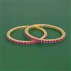 Cubic Zirconia Classic Bangles With Gold Plating