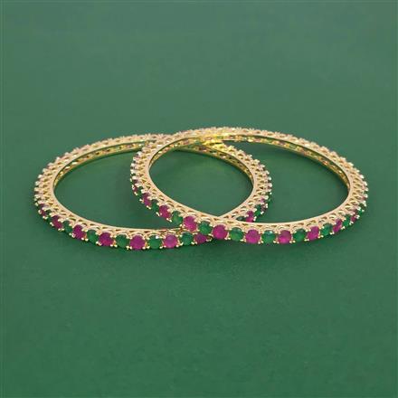 Cubic Zirconia Classic Bangles With Gold Plating