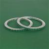 Cubic Zirconia Classic Bangles With Rhodium Plating