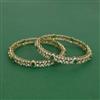 Cubic Zirconia Classic Bangles With Mehndi Plating