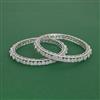 Cubic Zirconia Classic Bangles With Rhodium Plating