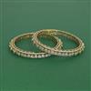 Cubic Zirconia Classic Bangles With Mehndi Plating