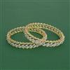 Cubic Zirconia Classic Bangles With 2 Tone Plating