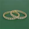 Cubic Zirconia Classic Bangles With 2 Tone Plating