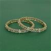 Cubic Zirconia Classic Bangles With Mehndi Plating