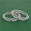 Cubic Zirconia Classic Bangles With Rhodium Plating