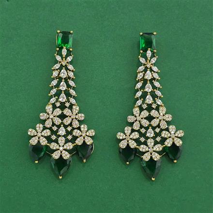 Cubic Zirconia Classic Earring With Mehndi Plating