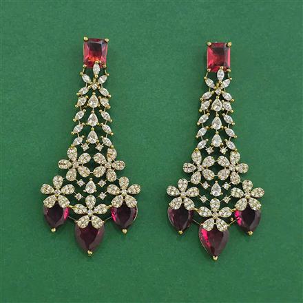 Cubic Zirconia Classic Earring With Mehndi Plating