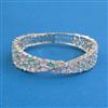 Cz Classic Kada With Rhodium Plating