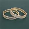 Cz Openable Bangles With 2 Tone Plating