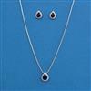 Cz Classic Pendant Set With Rhodium Plating