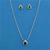 Cz Classic Pendant Set With Rhodium Plating