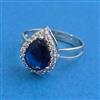 Cz Adjustable Ring With Rhodium Plating