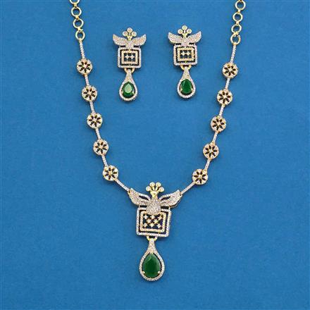 Cz Classic Necklace With 2 Tone Plating