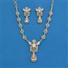 Cz Classic Necklace With 2 Tone Plating