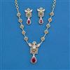 Cz Classic Necklace With 2 Tone Plating
