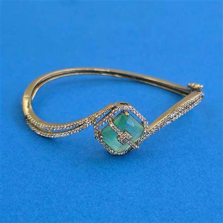 Cz Openable Kada With Mehndi Plating