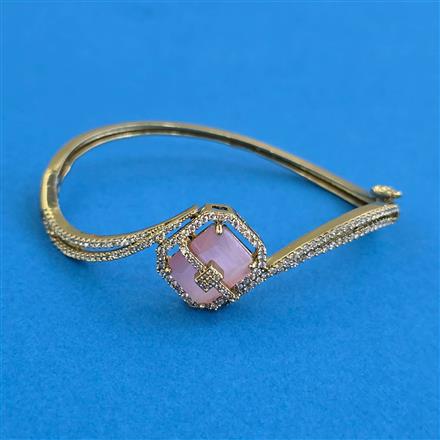 Cz Openable Kada With Mehndi Plating