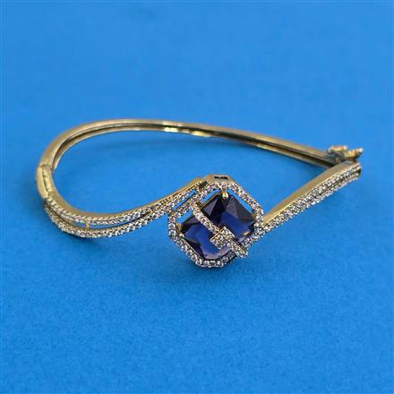 Cz Openable Kada With Mehndi Plating