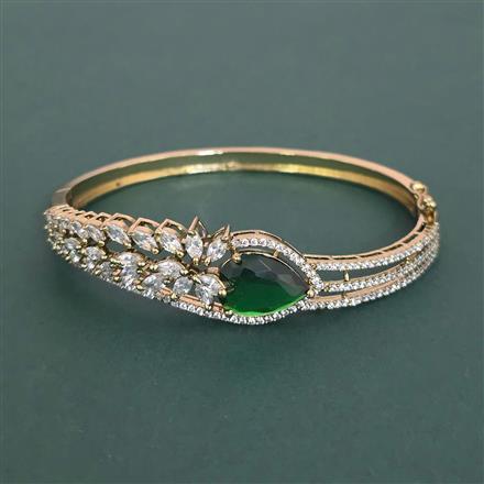 Cz Openable Kada With Mehndi Plating