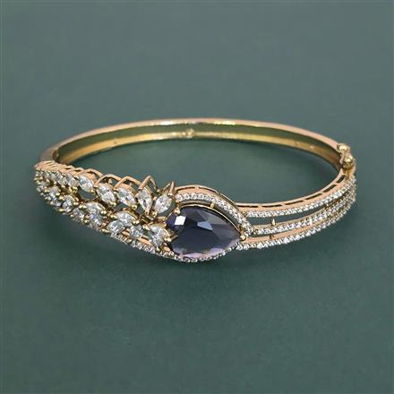 Cz Openable Kada With Mehndi Plating