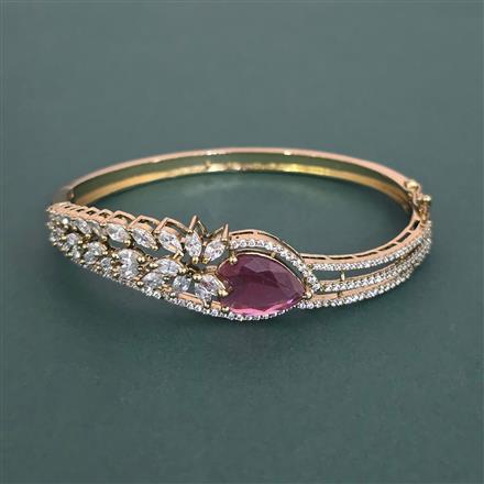 Cz Openable Kada With Mehndi Plating