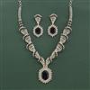 Cz Classic Necklace With Rhodium Plating