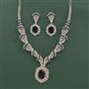 Cz Classic Necklace With Rhodium Plating
