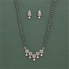 Cz Classic Mangalsutra With 2 Tone Rhodium Plating