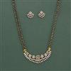 American Diamond Classic Mangalsutra with Rhodium Plating 2 Tone Plating