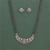 American Diamond Classic Mangalsutra with Rhodium Plating 2 Tone Plating