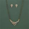 Cz Classic Mangalsutra With 2 Tone Rhodium Plating