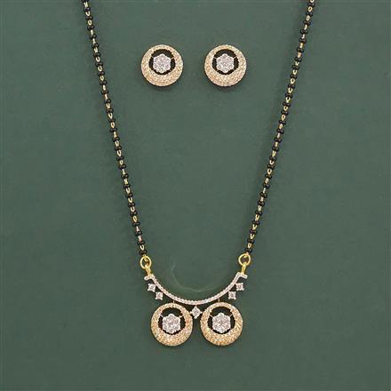 Cz Classic Mangalsutra With 2 Tone Plating