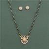 Cz Delicate Mangalsutra With 2 Tone Rhodium Plating