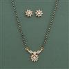 Cz Classic Mangalsutra With 2 Tone Rhodium Plating