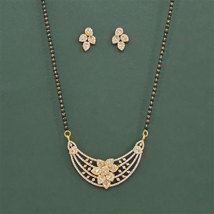 Cz Classic Mangalsutra With 2 Tone Plating