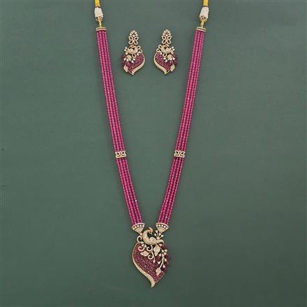Cz Classic Pendant Set With Mehndi Plating