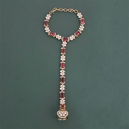 Cz Classic Hath Pan With Mehndi Plating