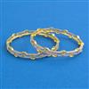Cz Classic Bangles With 2 Tone Plating