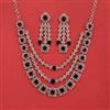 Cz Classic Necklace With Rhodium Plating