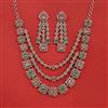 Cz Classic Necklace With Rhodium Plating
