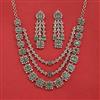 Cz Classic Necklace With Rhodium Plating