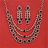 Cz Classic Necklace With Rhodium Plating