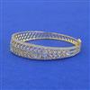 Cubic Zirconia Openable Kada With Mehndi 2 Tone Rhodium Plating