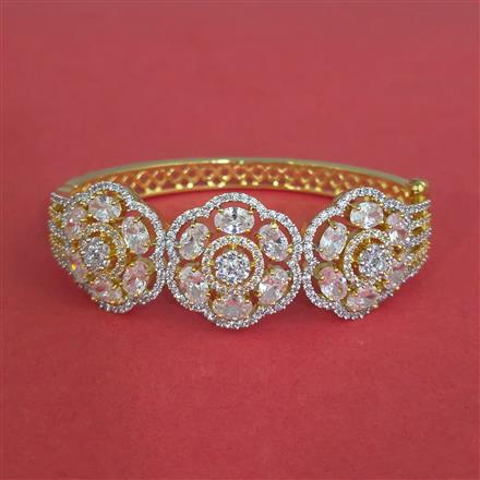 Cz Openable Kada With 2 Tone Plating